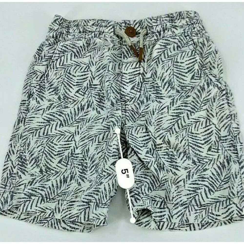 Carter’s Boy’s Elastic Drawstring Shorts Palm Tree Leaf Floral Kid’s Size 5